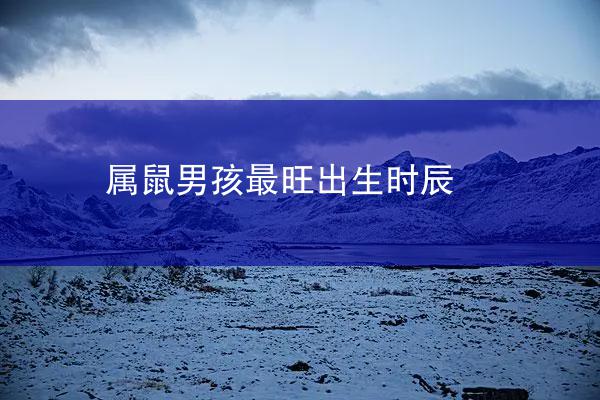 属鼠男孩最旺出生时辰