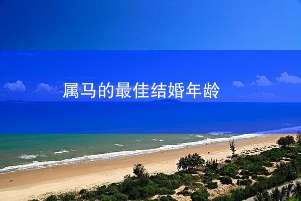 属马的最佳结婚年龄