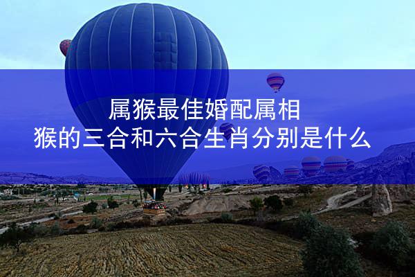属猴最佳婚配属相 猴的三合和六合生肖分别是什么