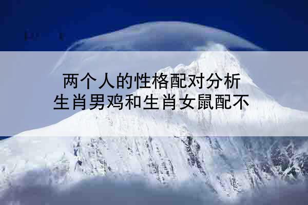 两个人的性格配对分析 生肖男鸡和生肖女鼠配不