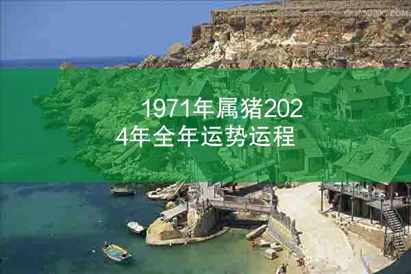 1971年属猪2024年全年运势运程