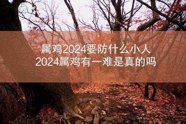 属鸡2024要防什么小人 2024属鸡有一难是真的吗