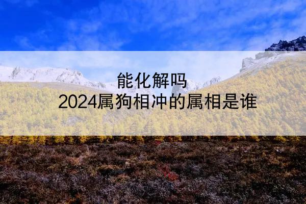 能化解吗 2024属狗相冲的属相是谁