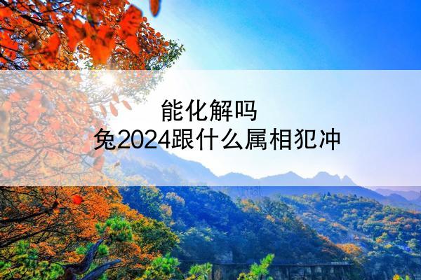 能化解吗 兔2024跟什么属相犯冲