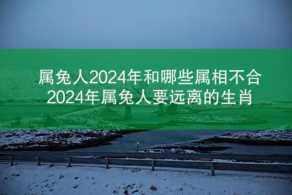 属兔人2024年和哪些属相不合 2024年属兔人要远离的生肖