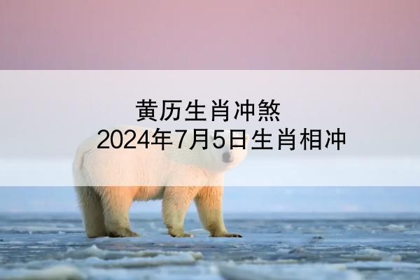 黄历生肖冲煞 2024年7月5日生肖相冲