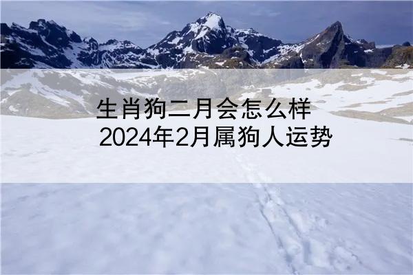 生肖狗二月会怎么样 2024年2月属狗人运势