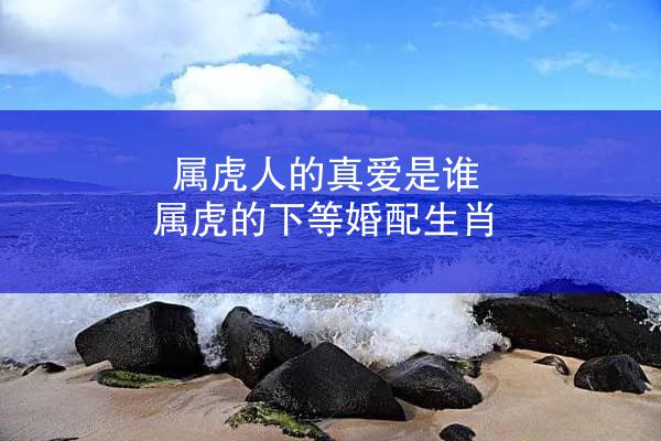 属虎人的真爱是谁 属虎的下等婚配生肖
