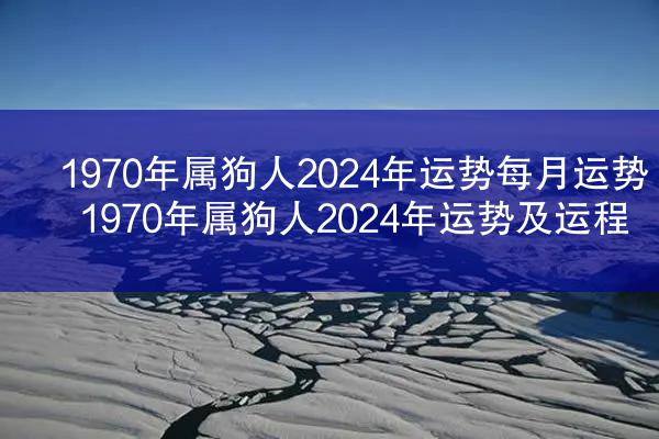 1970年属狗人2024年运势每月运势 1970年属狗人2024年运势及运程