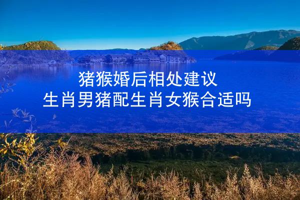 猪猴婚后相处建议 生肖男猪配生肖女猴合适吗
