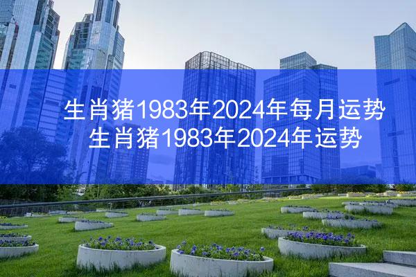 生肖猪1983年2024年每月运势 生肖猪1983年2024年运势