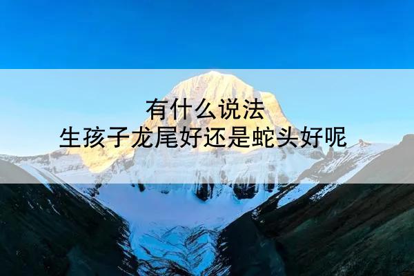 有什么说法 生孩子龙尾好还是蛇头好呢