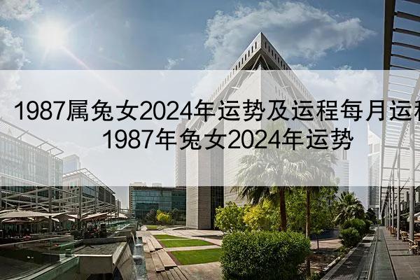1987属兔女2024年运势及运程每月运程 1987年兔女2024年运势