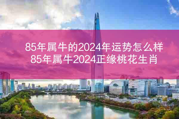 85年属牛的2024年运势怎么样 85年属牛2024正缘桃花生肖