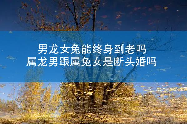 男龙女兔能终身到老吗 属龙男跟属兔女是断头婚吗