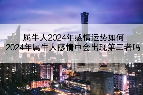 属牛人2024年感情运势如何 2024年属牛人感情中会出现第三者吗