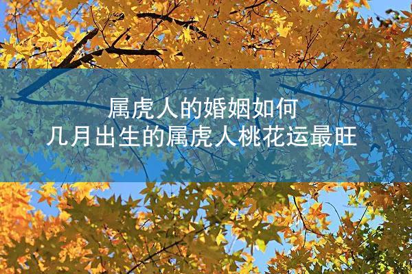 属虎人的婚姻如何 几月出生的属虎人桃花运最旺