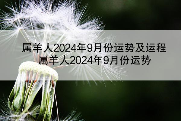 属羊人2024年9月份运势及运程 属羊人2024年9月份运势