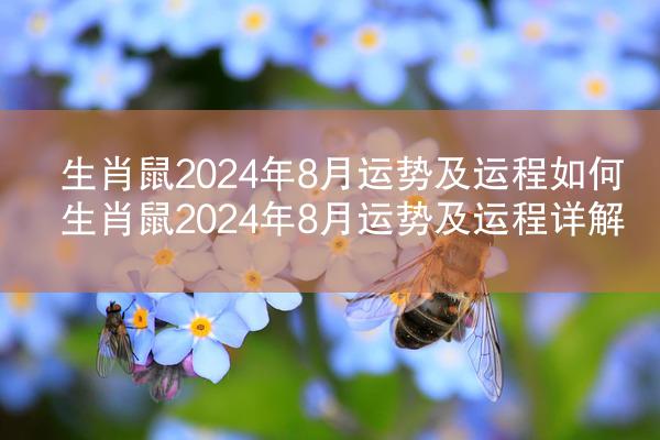 生肖鼠2024年8月运势及运程如何 生肖鼠2024年8月运势及运程详解