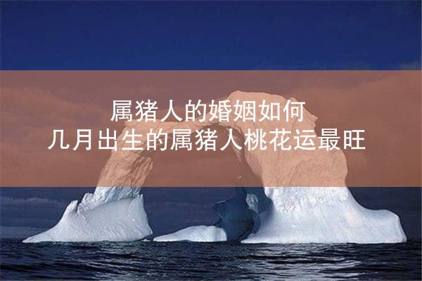 属猪人的婚姻如何 几月出生的属猪人桃花运最旺