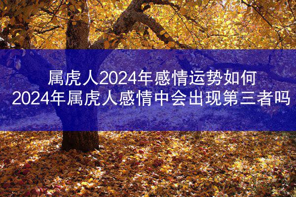 属虎人2024年感情运势如何 2024年属虎人感情中会出现第三者吗