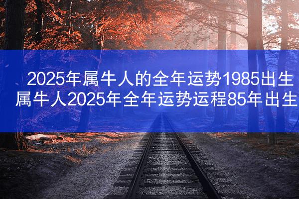 2025年属牛人的全年运势1985出生 属牛人2025年全年运势运程85年出生