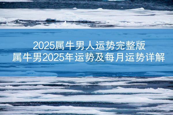 2025属牛男人运势完整版 属牛男2025年运势及每月运势详解