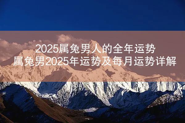 2025属兔男人的全年运势 属兔男2025年运势及每月运势详解