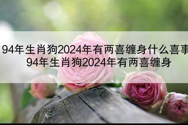 94年生肖狗2024年有两喜缠身什么喜事? 94年生肖狗2024年有两喜缠身