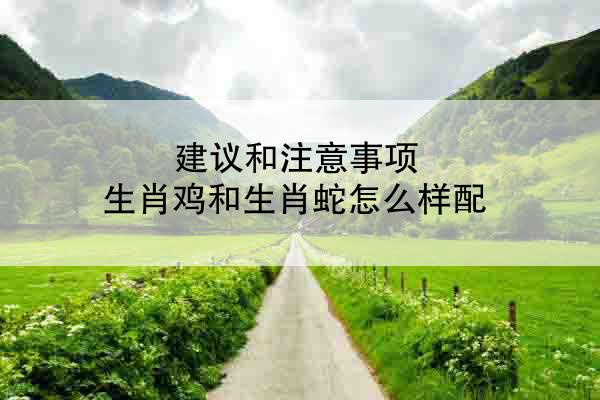 建议和注意事项 生肖鸡和生肖蛇怎么样配