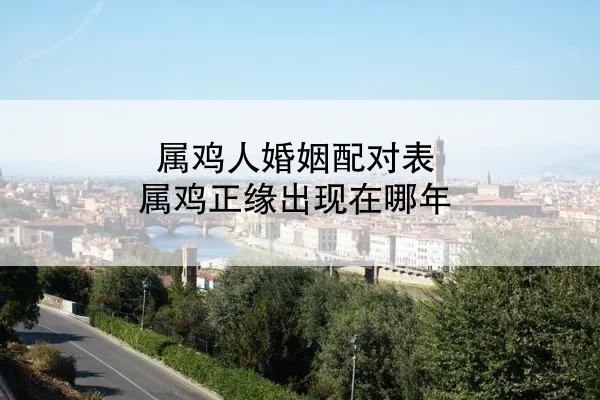 属鸡人婚姻配对表 属鸡正缘出现在哪年