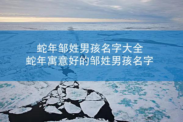 蛇年邹姓男孩名字大全 蛇年寓意好的邹姓男孩名字