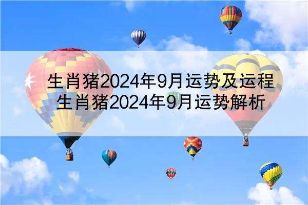 生肖猪2024年9月运势及运程 生肖猪2024年9月运势解析