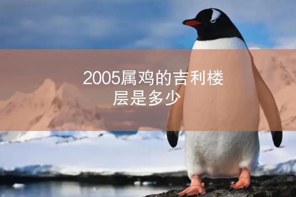 2005属鸡的吉利楼层是多少