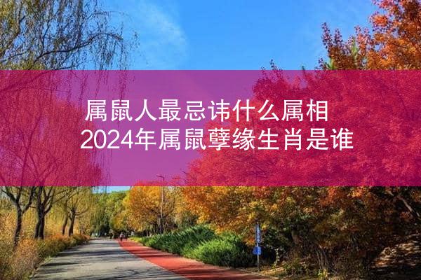 属鼠人最忌讳什么属相 2024年属鼠孽缘生肖是谁