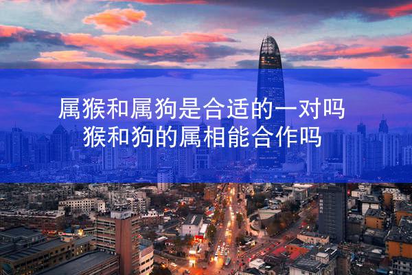 属猴和属狗是合适的一对吗 猴和狗的属相能合作吗