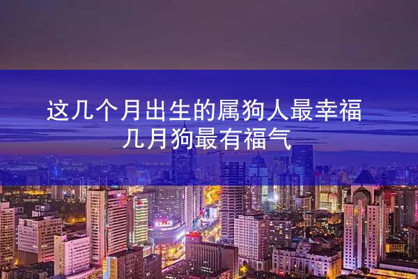 这几个月出生的属狗人最幸福 几月狗最有福气