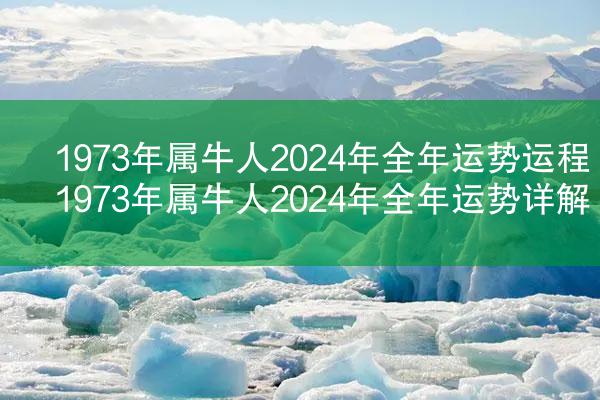1973年属牛人2024年全年运势运程 1973年属牛人2024年全年运势详解