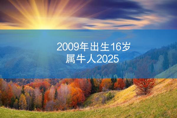 2009年出生16岁属牛人2025