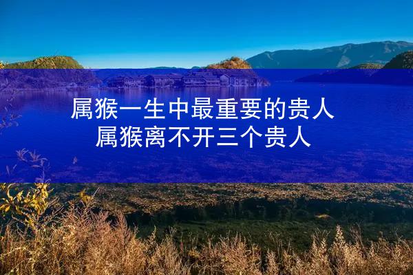 属猴一生中最重要的贵人 属猴离不开三个贵人