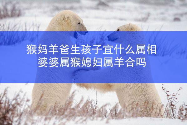 猴妈羊爸生孩子宜什么属相 婆婆属猴媳妇属羊合吗