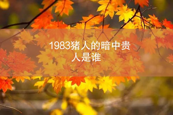 1983猪人的暗中贵人是谁