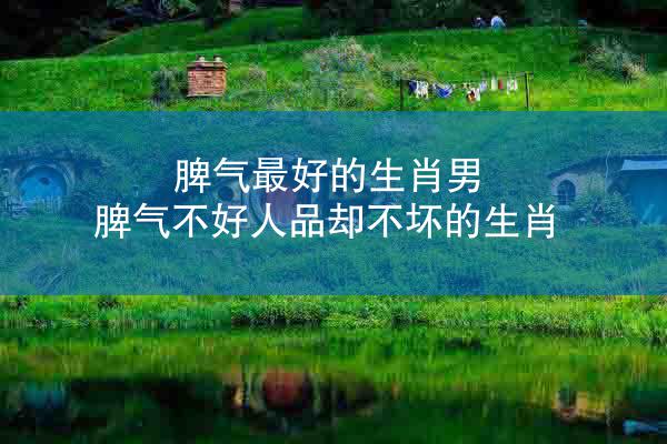 脾气最好的生肖男 脾气不好人品却不坏的生肖