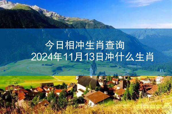 今日相冲生肖查询 2024年11月13日冲什么生肖
