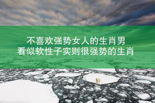 不喜欢强势女人的生肖男 看似软性子实则很强势的生肖