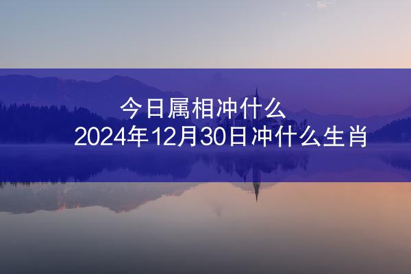 今日属相冲什么 2024年12月30日冲什么生肖