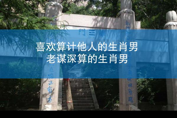 喜欢算计他人的生肖男 老谋深算的生肖男