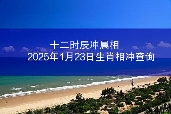 十二时辰冲属相 2025年1月23日生肖相冲查询